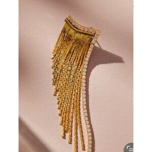 Anthropologie Asymmetrical Fringe Earrings